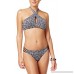 Bar III Women's Speckled-Print Leopard High-Neck Bikini Top Black B071GV42GN